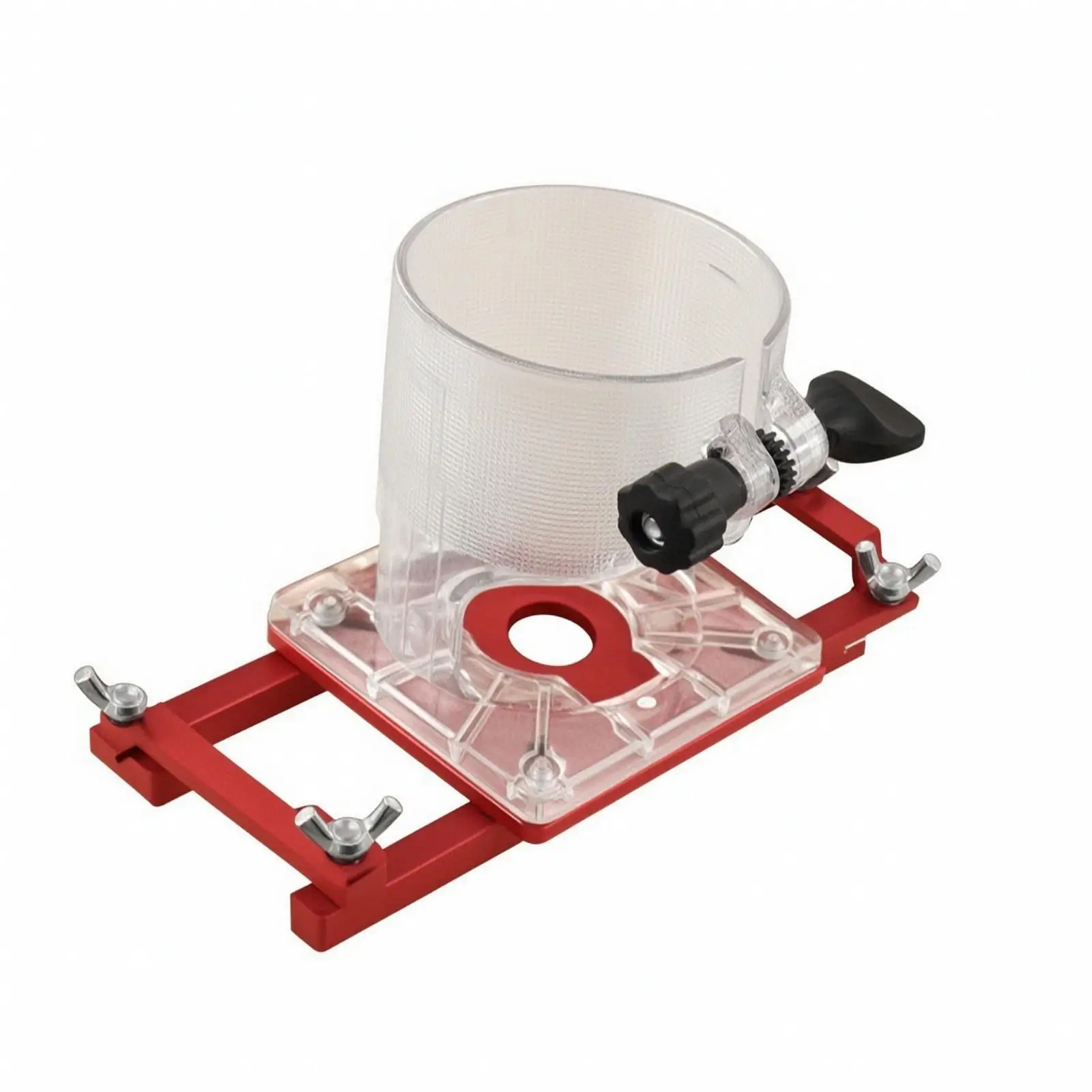 Slotting Jig for Cabinet Making Router Guide with Elongated Adjustment Slots and Secure Locking Clamps