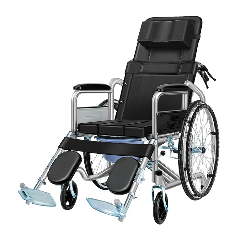 الكراسي المتحركة اليدوية كبار السن النقل كراسي عجلات خفيفة الوزن كرسي المسنين مع عجلات للمعاقين #1