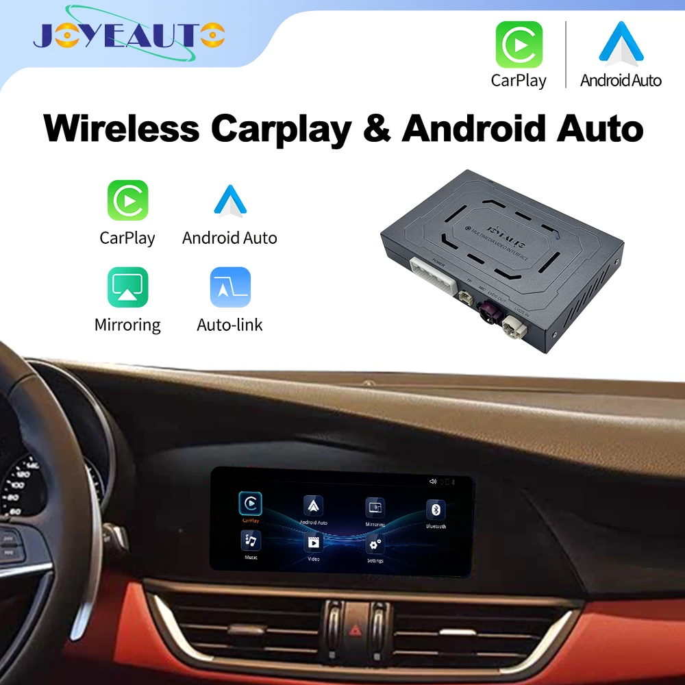 

JoyeAuto Decoder Wireless CarPlay Android Auto Module Smart Car Systems for Alfa Giulia/Stelvio 2017-2019 Mirror-Link AirPlay