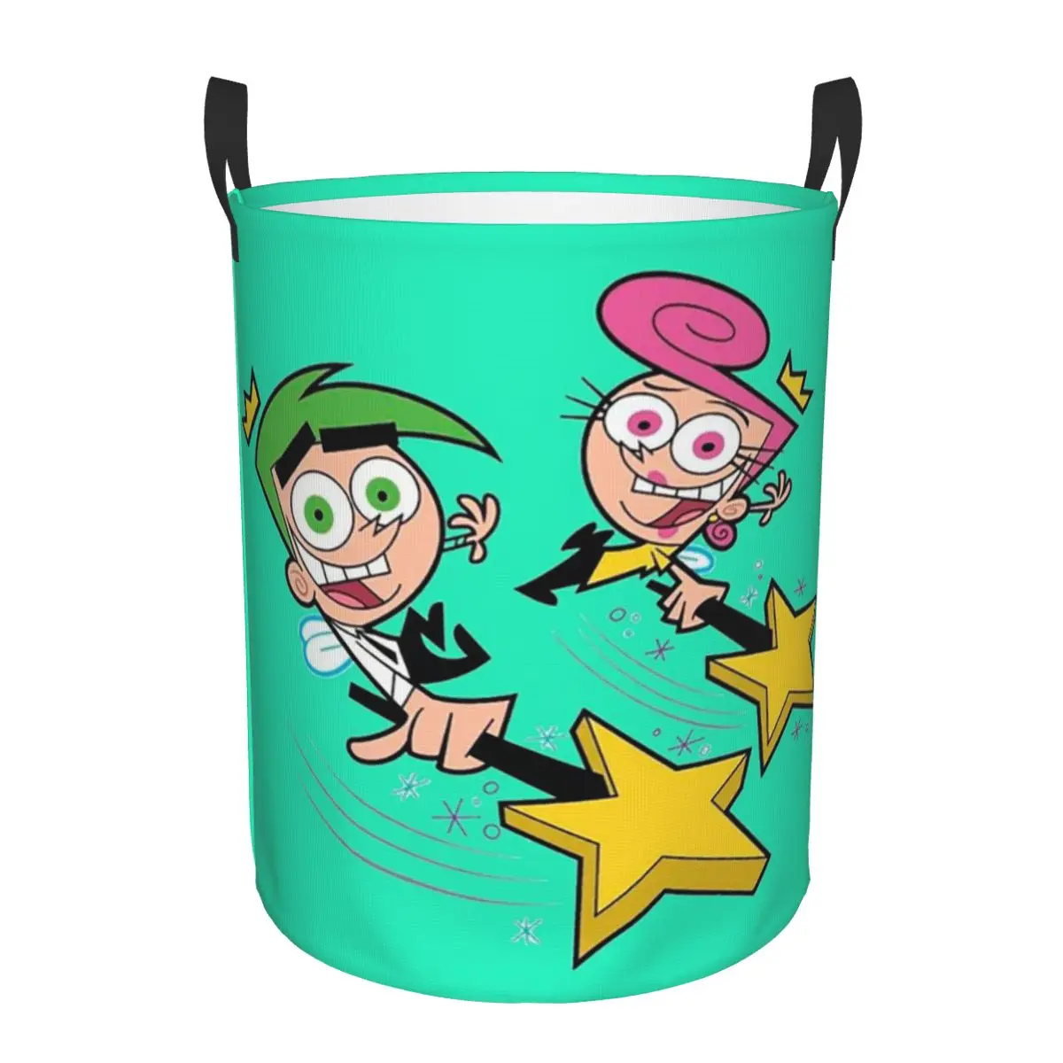 Fairly Oddparents Cosmo Foldable Laundry Baskets Dirty Clothes Home Organizer Large Waterproof Bag For Home Kids