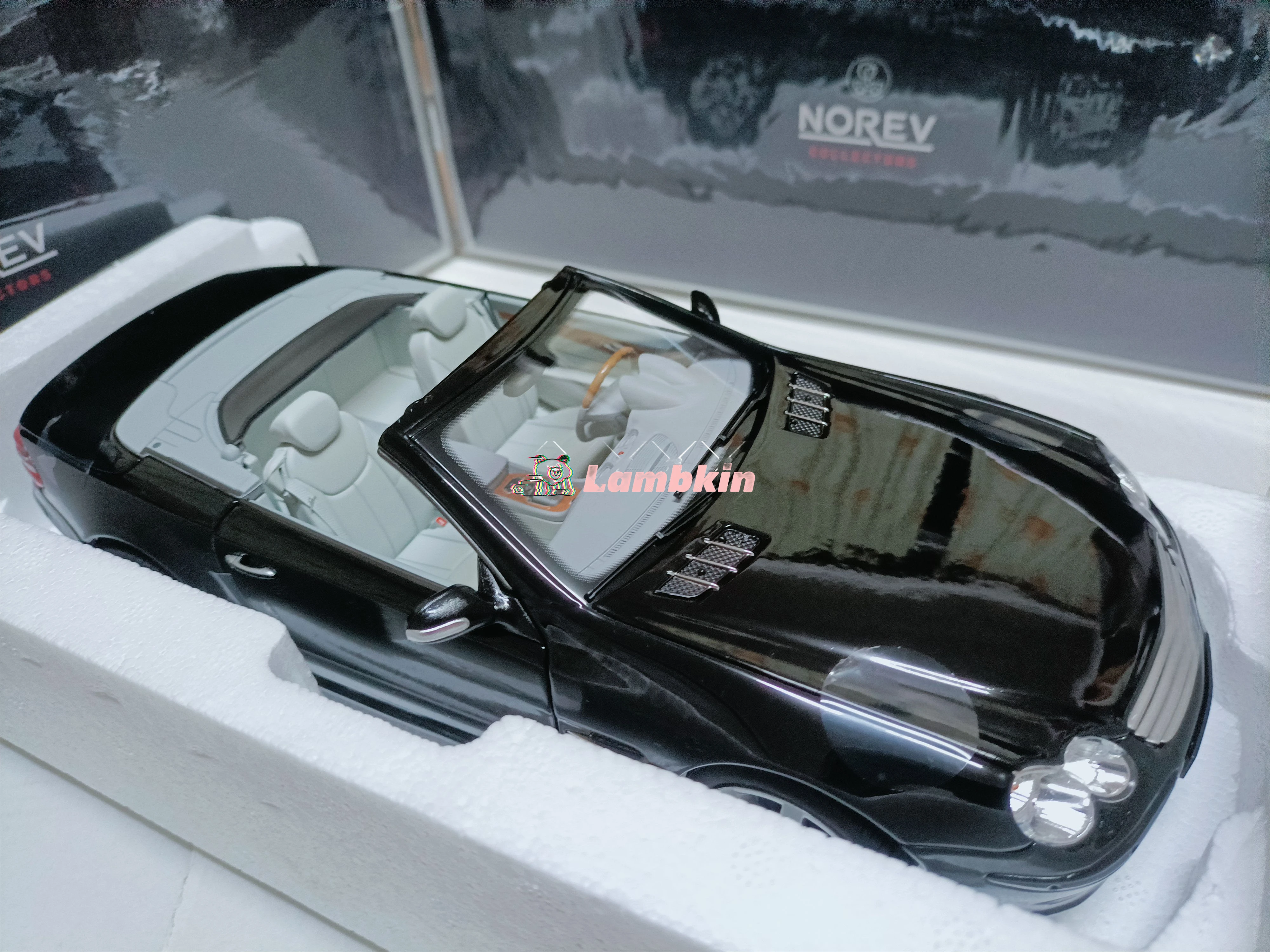 Norev 1/18 benz-SL500 R230 2003 alloy convertible sports car model alloy openable Collection gifts