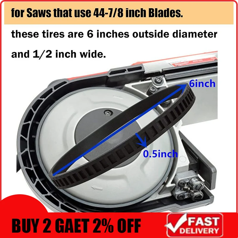 

6pcs 45-69-0010 Blade Pulley Tire Replacement For Saws Deep Cut Milwaukee- Compatible With 6230 6232-6,6225,6232,6227-2 Models