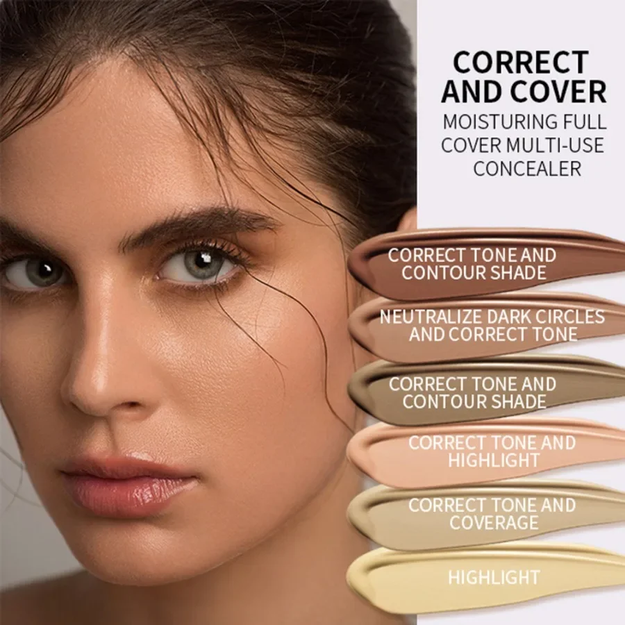 Privatel Label Diy 6 Kleuren Concealer Crème Multi-Use Hydraterende Volledige Dekking Langdurige Gemakkelijk Te Dragen Concealer Bulk Make-Up