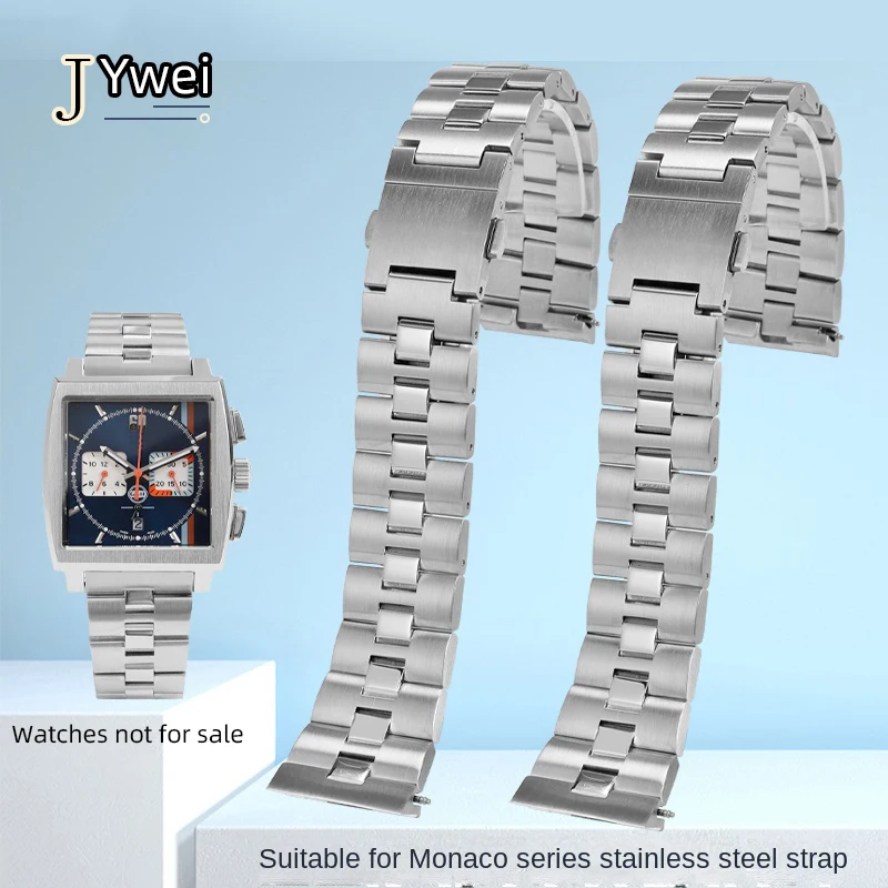 

Stainless steel strap For TAG Heuer Monaco watch band square watch CBL2111 CBL2180 CBL2115 2113 metal strap men's bracelet 22mm