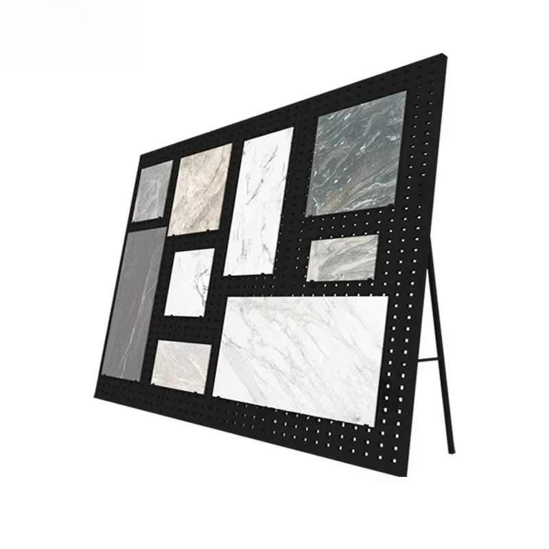 &c Custom Size Logo Metal Floor Stand Stone Roofing Tower Quartz Granite Marble Ceramic Wall Tile Display Racks and Stand
