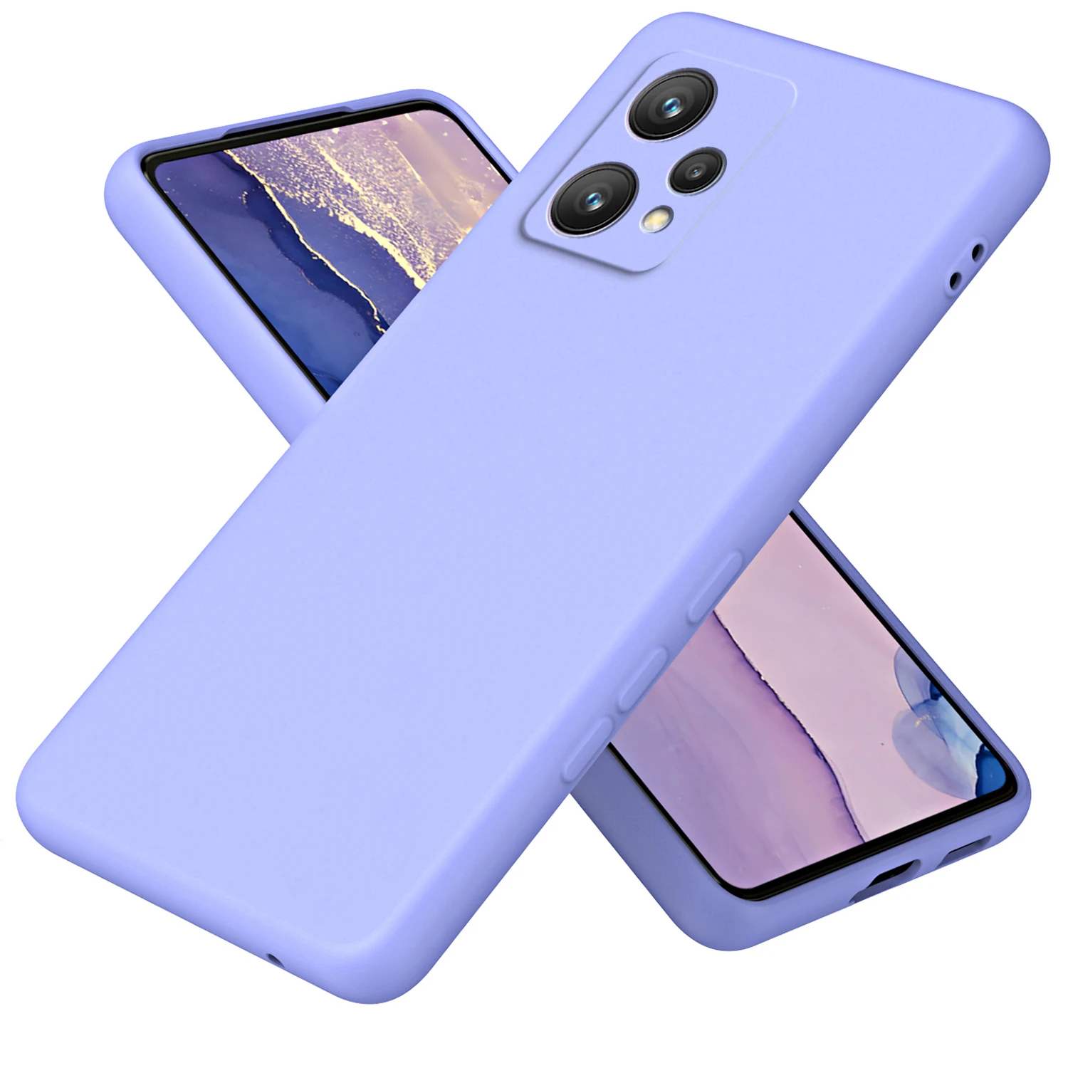 Luxury Liquid Silicone Case For Oppo Realme 9 Realme9 RMX3521 Built in Flannel Soft Armor Shockproof Phone Cover for OppoRealme9