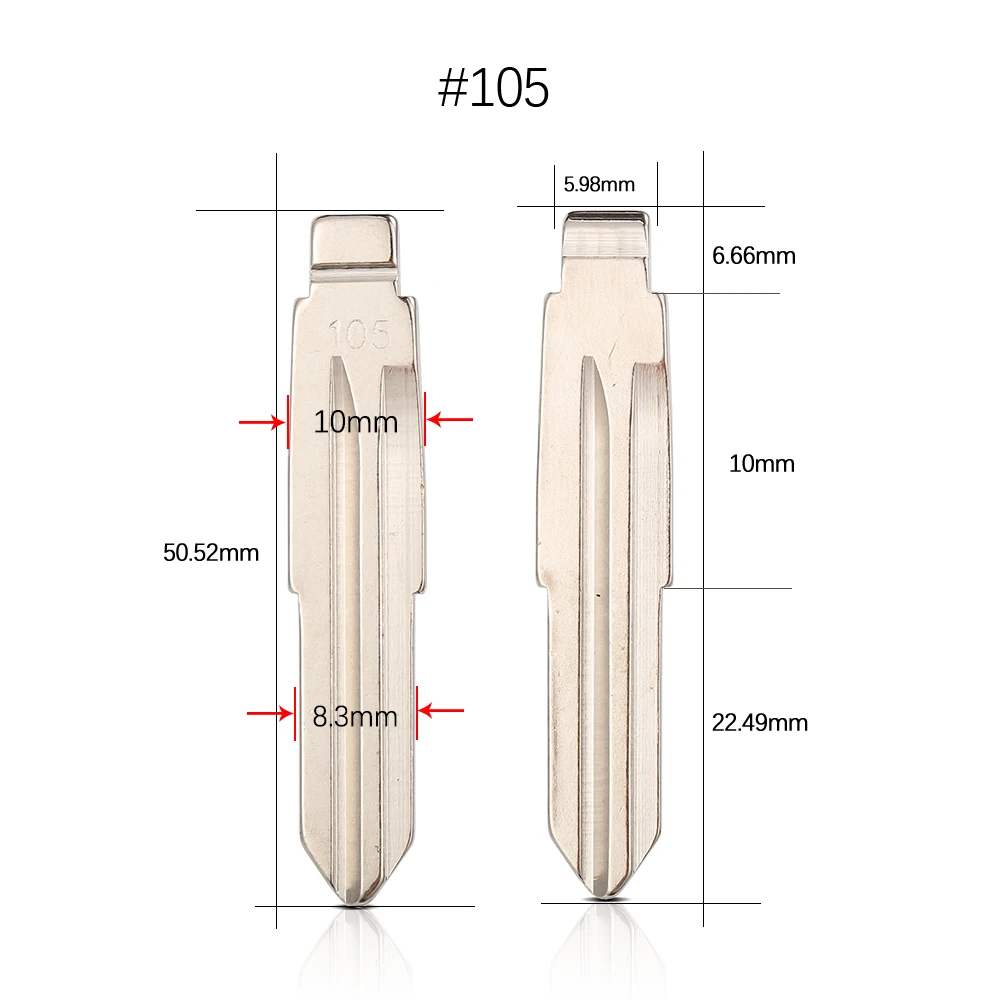 10Pcs HU100 Uncut Flip KD Remote Key Blade #03 26 39 40 61 71 87 105 106 126สำหรับ Buick Excelle เชฟโรเลต CRUZE Cadillac OPEL