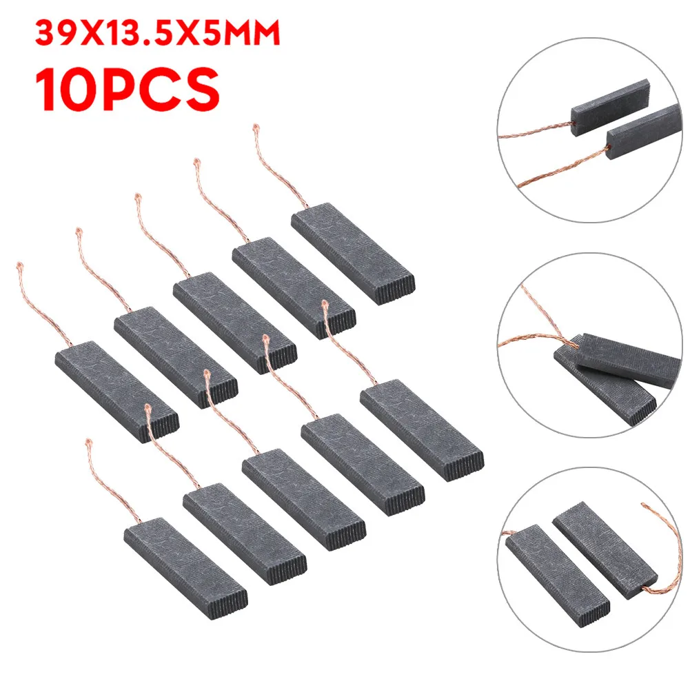 シーメンス用交換用カーボンブラシ,電動工具用スペアパーツ39x13.5x5mm,10個