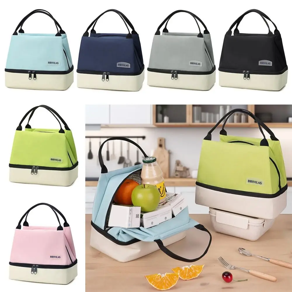 Large Capacity Lunch Bag Travel Tote Carry Camping Picnic Bag Insulated Storage Box Aluminum Foil Food Drink Storage Tote Bag