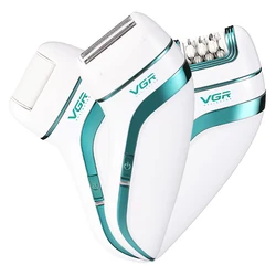 Original VGR 3-In-1 Ladies Epilator, Electric Shaver, Leg Body Hair Removal, Wet Dry Lady's Bikini Trimmer, Facial Epilator