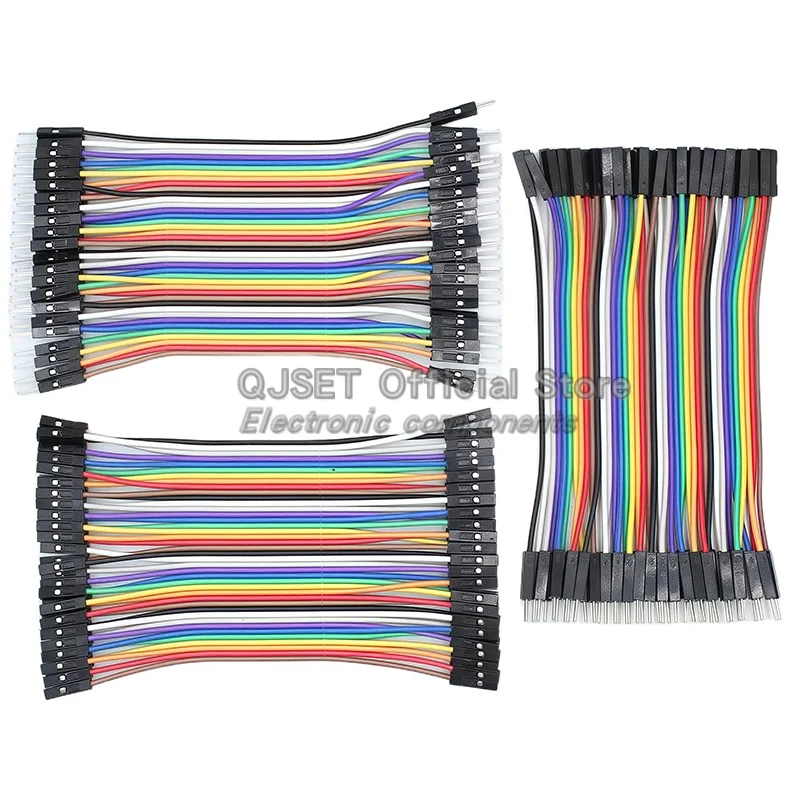 40-контактная линия Dupont 10 см/20 см/30 см/40 см между мужчинами + «мама-папа» + перемычка «мама-мама» Кабель Dupont для Arduino DIY Kit