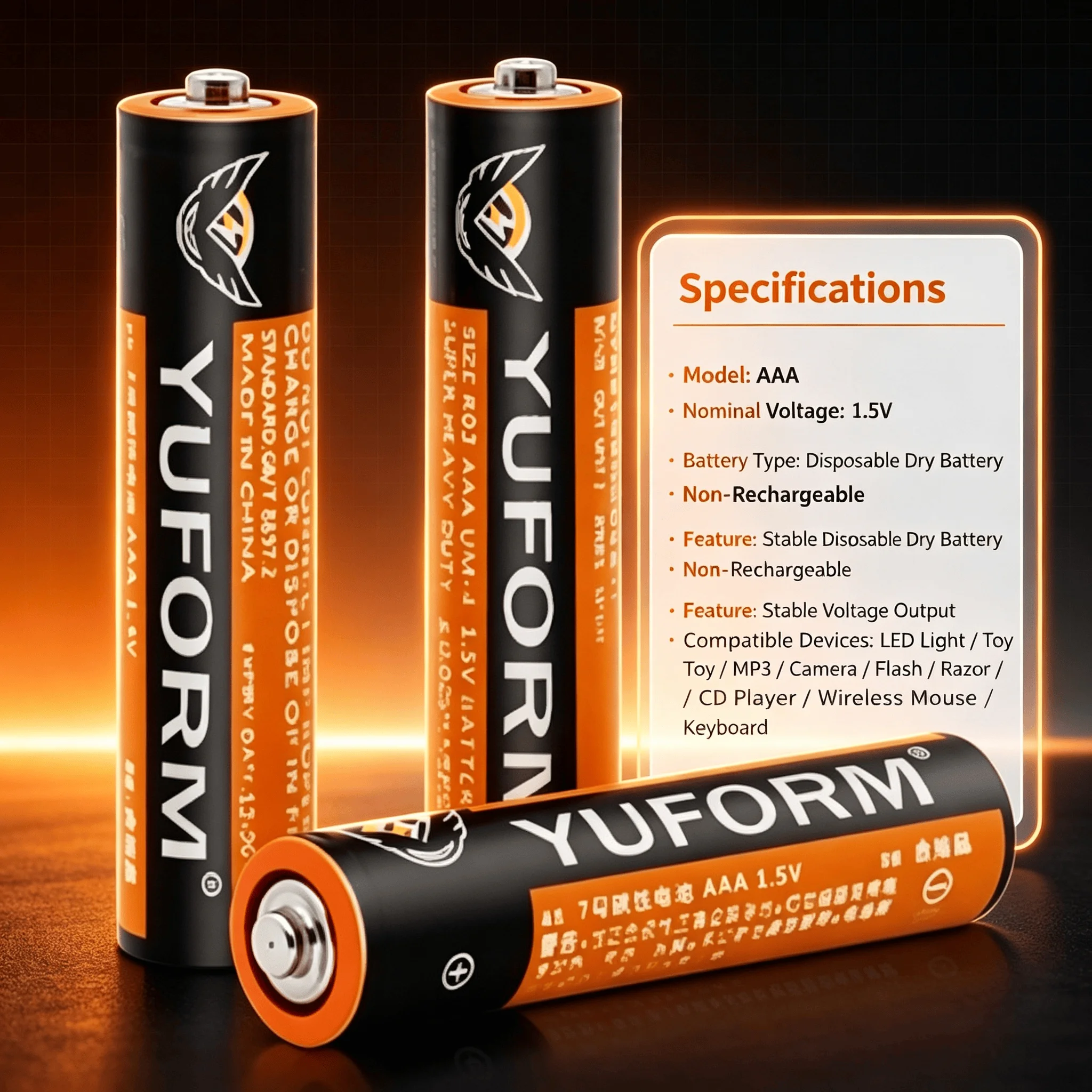 New 1.5V AAA Disposable Dry Battery For LED Light Toy MP3 Camera Flash Razor CD Player Wireless Mouse Keyboard