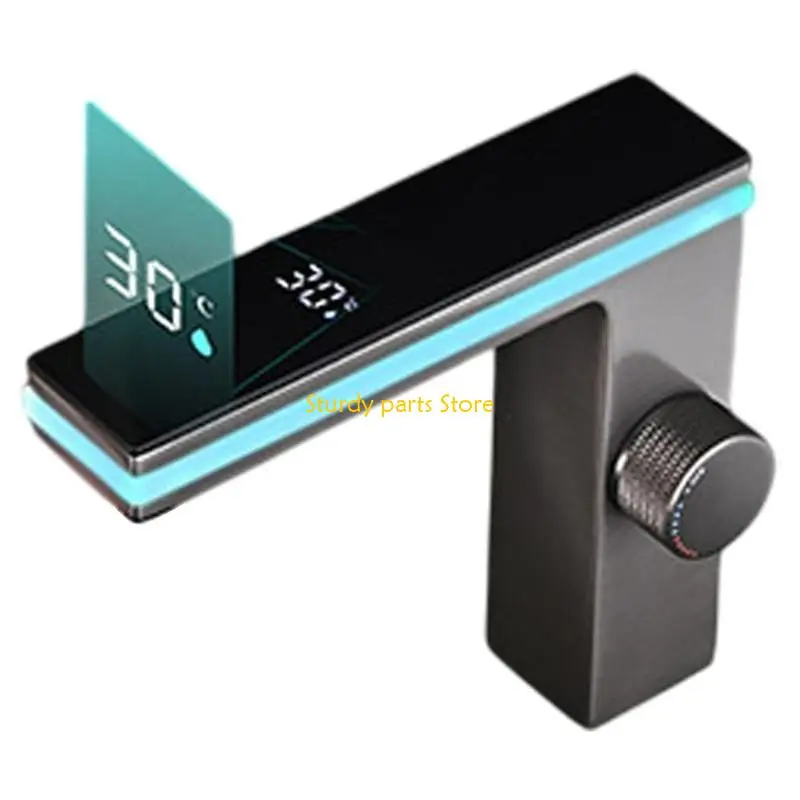 

97QC Modern Bathroom Basin Faucet with Intelligent Temperature Indicates Simple Use