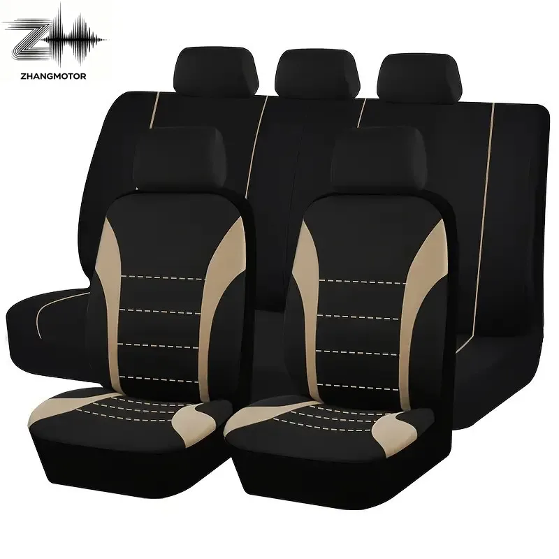 Universal 7 Colors 5 7 8 Seats CoverAuto Car Seat Covers Ployester Cushion Full Set Front Rear For Sedans Seat Cover AT MT