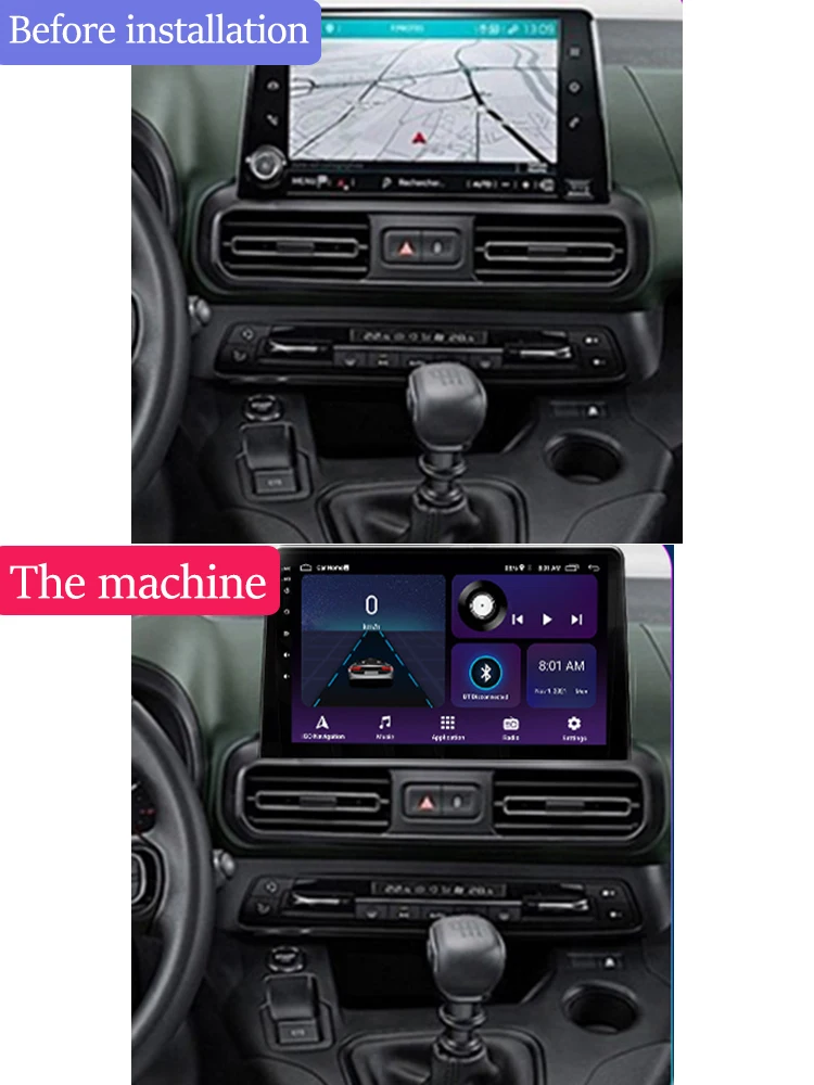 2 Din For Peugeot Partner / Rifter 2020 Car Radio Multimedia Video DVD Player GPS Navigation 2GB+32GB 1024*600 IPS Bluetooth BT