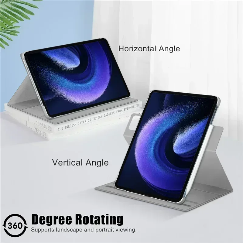 For Xiaomi Pad 6 Case Soft Fabric 360 Degree Rotating Stand Smart Cover for Funda Xiaomi Pad 6 Pro Mi Pad 6 2023 Case 11 inch