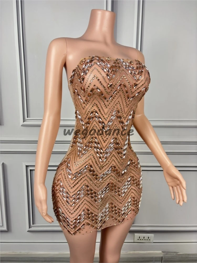 New Sexy Strapless Dress Slim Fit Slimming Birthday Dress Mini Short Dresses For Women