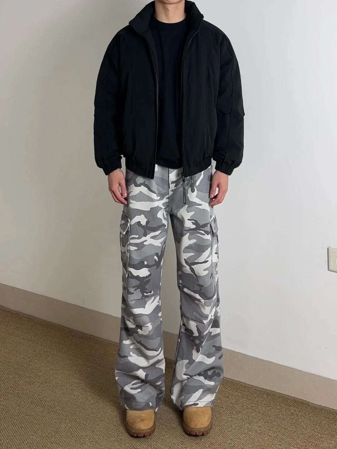 

Американские камуфляжные рабочие брюки в стиле хип-хоп для мужчин: свободные, широкие, повседневные, прямые, винтажные джинсы, молодежные, модные, износостойкие