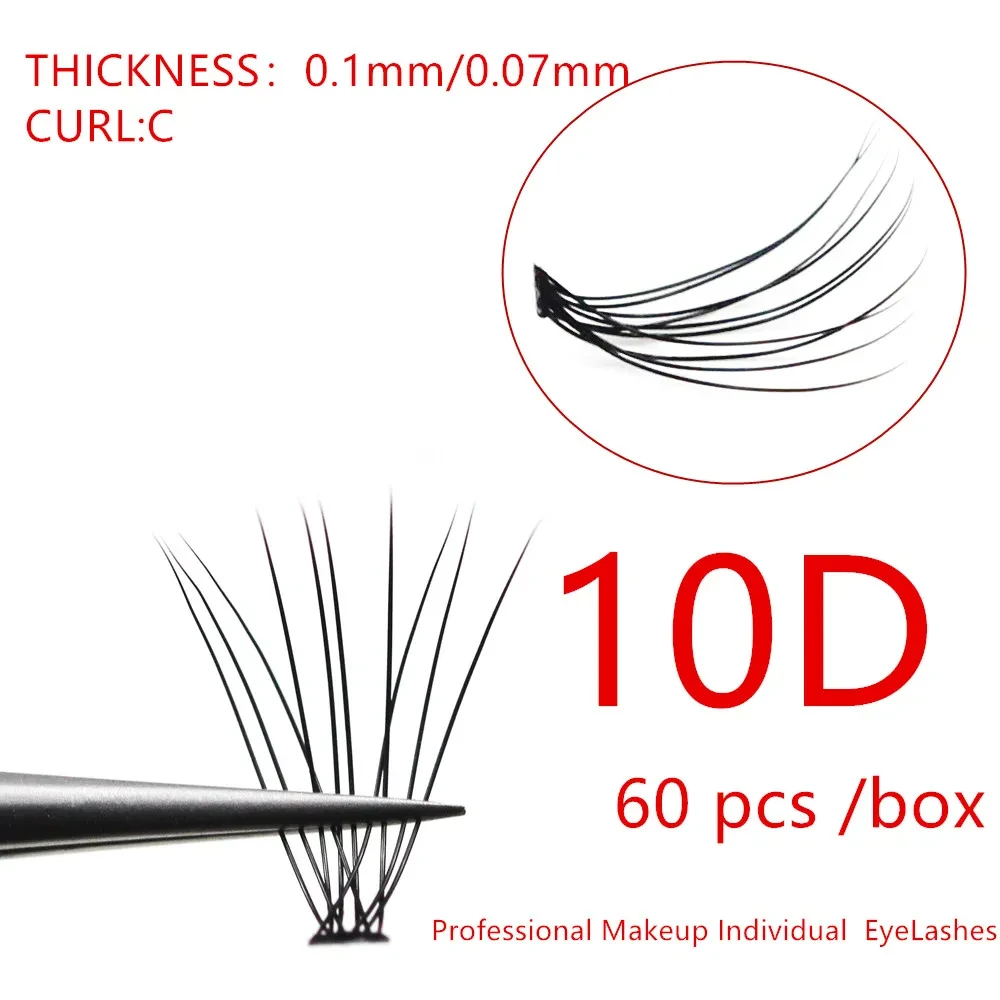 60 Bundles/box 10D mink Grafting Lashes Cluster Eyelash extension 3D Russian Individual Eyelash Cluster Makeup Tool Lashes Cilia