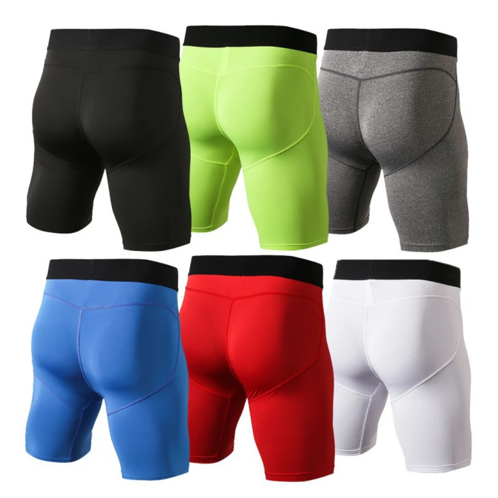 Sports Fitness Pants Men Basketball Shorts Workout Tights Gym Running Training Bottoming Shorts Quick Dry Compression Leggings