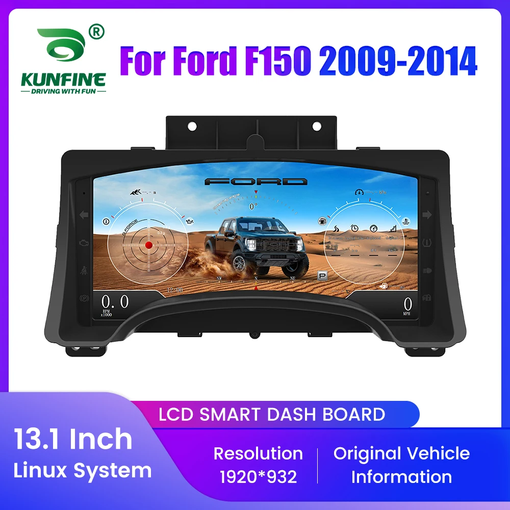 

13.1" LCD Digital Dashboard Cluster For Ford F150 2009-2014 Speedometer Virtual Instrument Panel Cockpit Meter Linux System