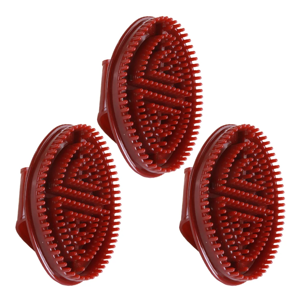 3 PCS Bathroom Accessories Massage Brush Scalp Stimulator Cleaning Hairbrush Body Baby Scrubber