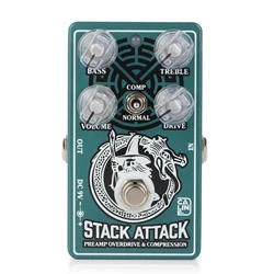 Caline CP-509 Stack Attack Overdrive Guitar Pedal Preamp Overdrive Compressor Effect Pedal