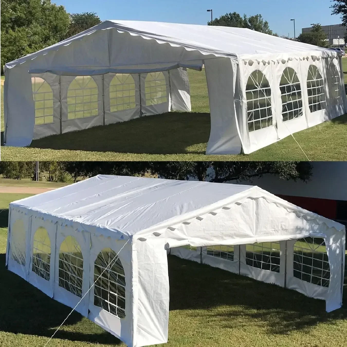 26'x16' Budget PE Tents for Parties Outdoor Canopy Wedding Tent with Waterproof Top Removable Sidewalls