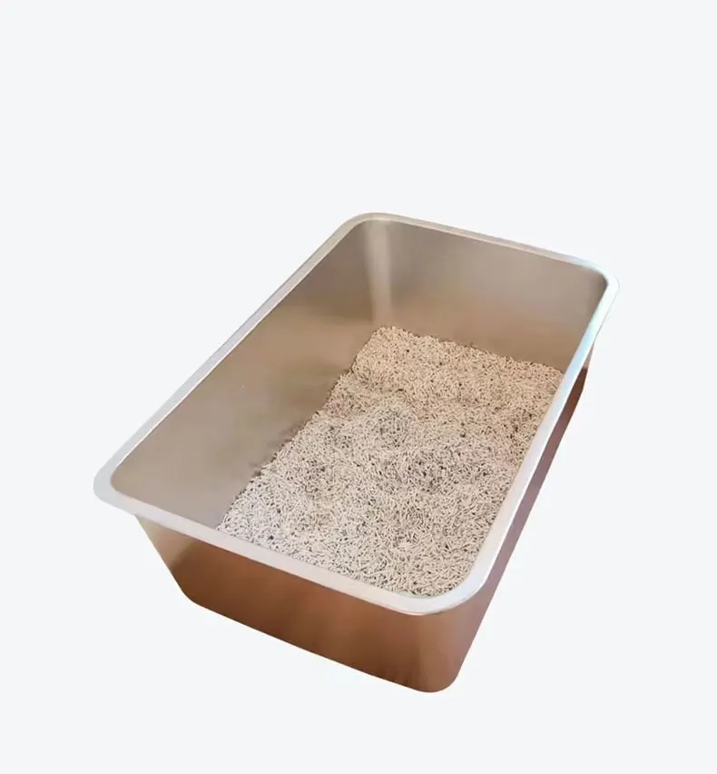 

Steal Stainless Steel Smell Proof Tray Toilet For With Handle Extra Large Wholesale Cats Easy Clean Box Cat Litter Pan