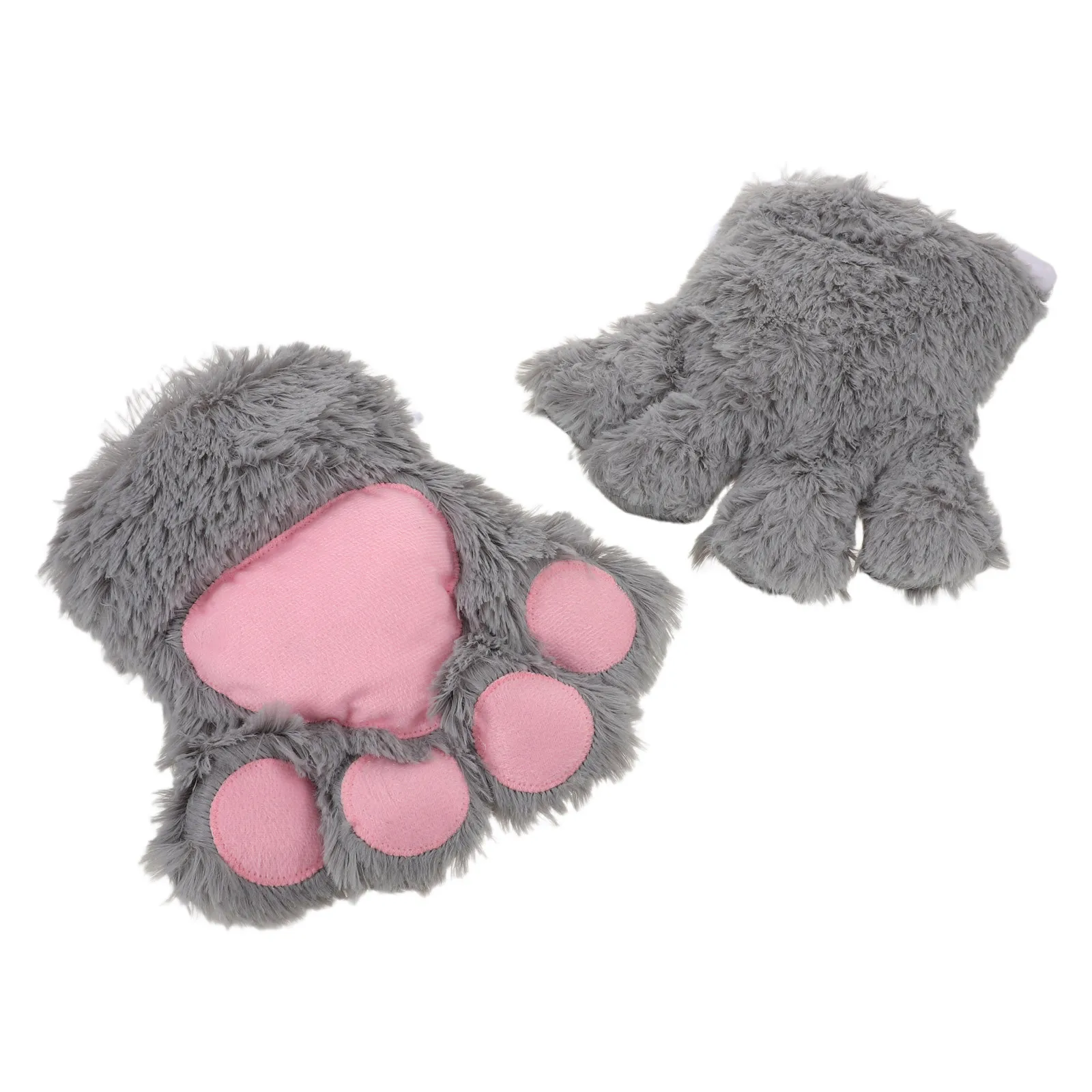

2Pcs Cat Paw Gloves Cute Animal Claw Mittens Winter Warm Cosplay Accessories for Women Kitten Paws Costume Cat Paw