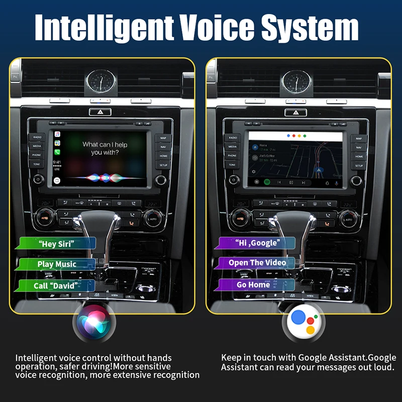 Aftermarket CarPlay for Volkswagen Magotan Tiguan Passat RNS510 Series / PhaetonWireless Apple Phone Mirroring USB Android Auto