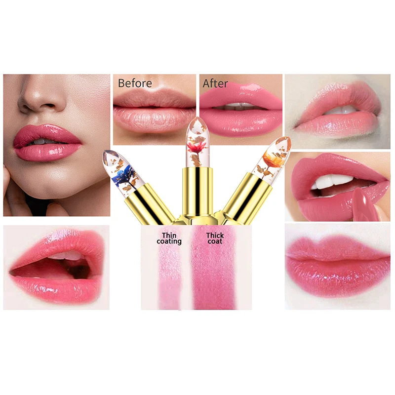 Lápiz labial mágico resistente al agua que cambia de Color, lápiz labial rojo de larga duración, maquillaje Kawaii, Cosméticos bonitos para niñas