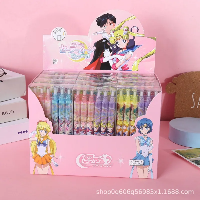 Sailor Moon Press Gel Pen Rust Steel Tod Press Sum Student Writing Signature Pens Cute Cartoon Anime Print Stationery Girls Gift