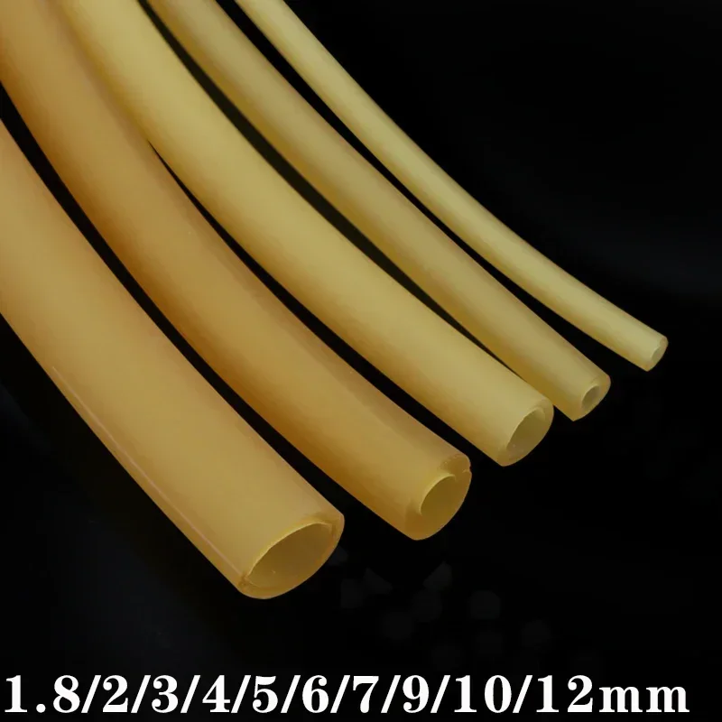 1/5M ID 1.6 1.8 2 3 4 5 6 7 9 10 12 mm Nature Latex Rubber Hoses High Resilient Elastic Surgical Medical Tube Slingshot Catapult