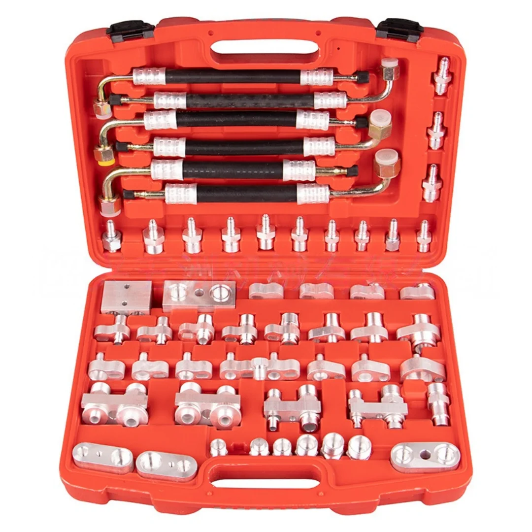 56pcs car leak detection vehicle excavator auto repair tool air conditioner leak detector air conditioner compressor condenser