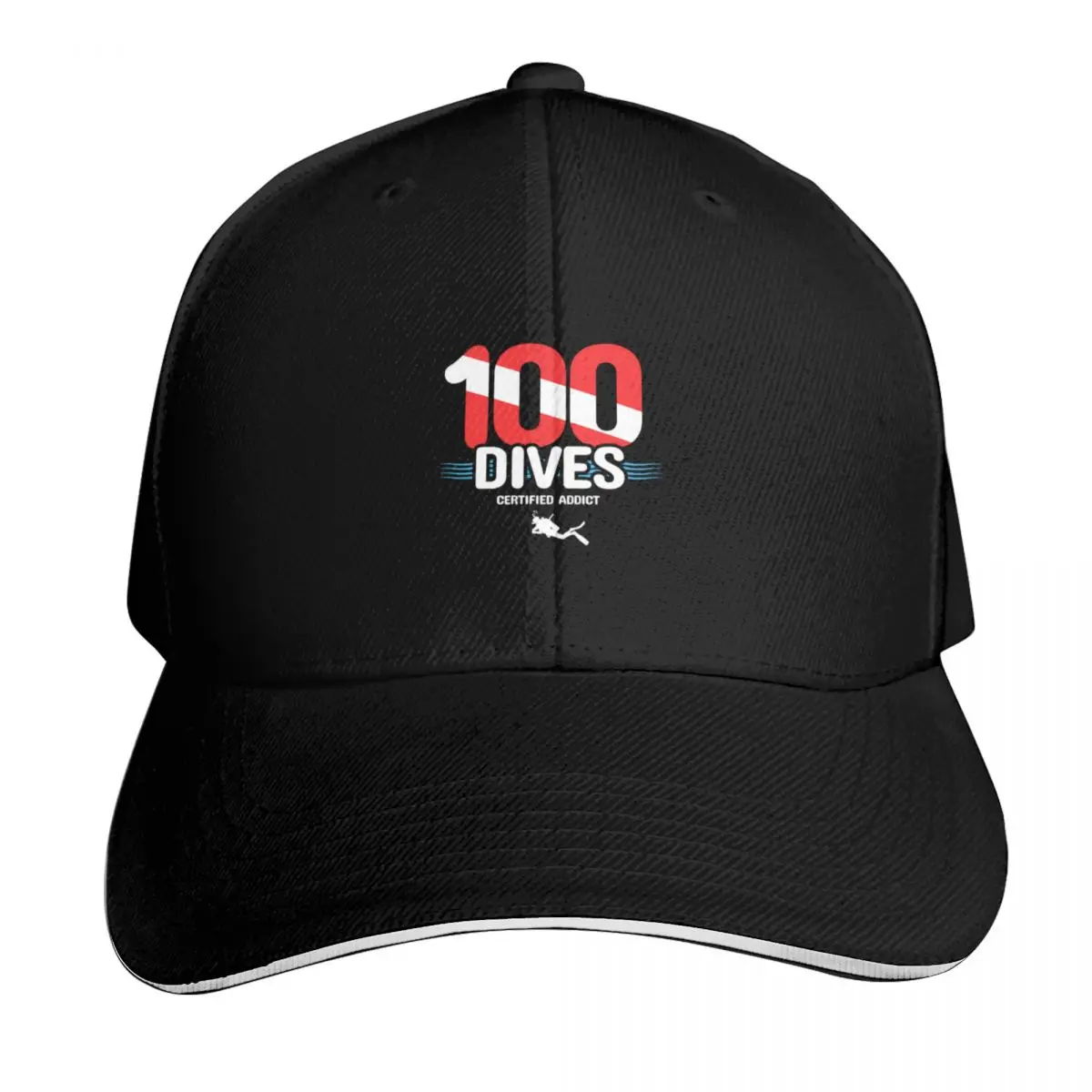 Certified Scuba Diver 100 Dives Diver Down Scuba Diver Baseball Cap Men Women Casual Summer Sport Sun Cap