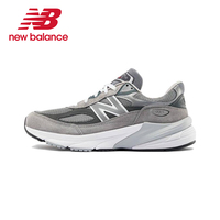 Original New Balance NB 990 V6 Trend Vintage Fabric Leather Shock Absorption Casual Running Shoes Unisex Sneakers M990GL6