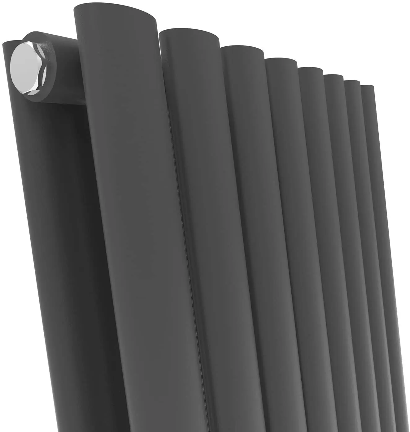 Horizontal Double Anthracite White Designer Radiator Water Heated Oval Column Radiator Panel