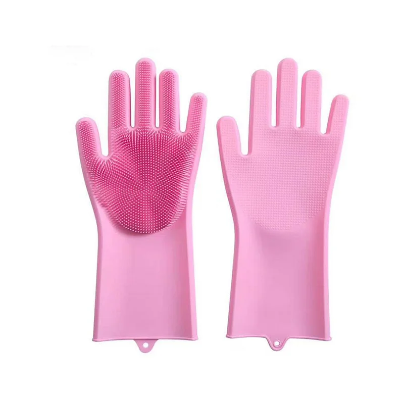 Gants Magiques en Caoutchouc de Silicone pour Livres de Vaisselle, Outil de Nettoyage de Cuisine, 1 Paire