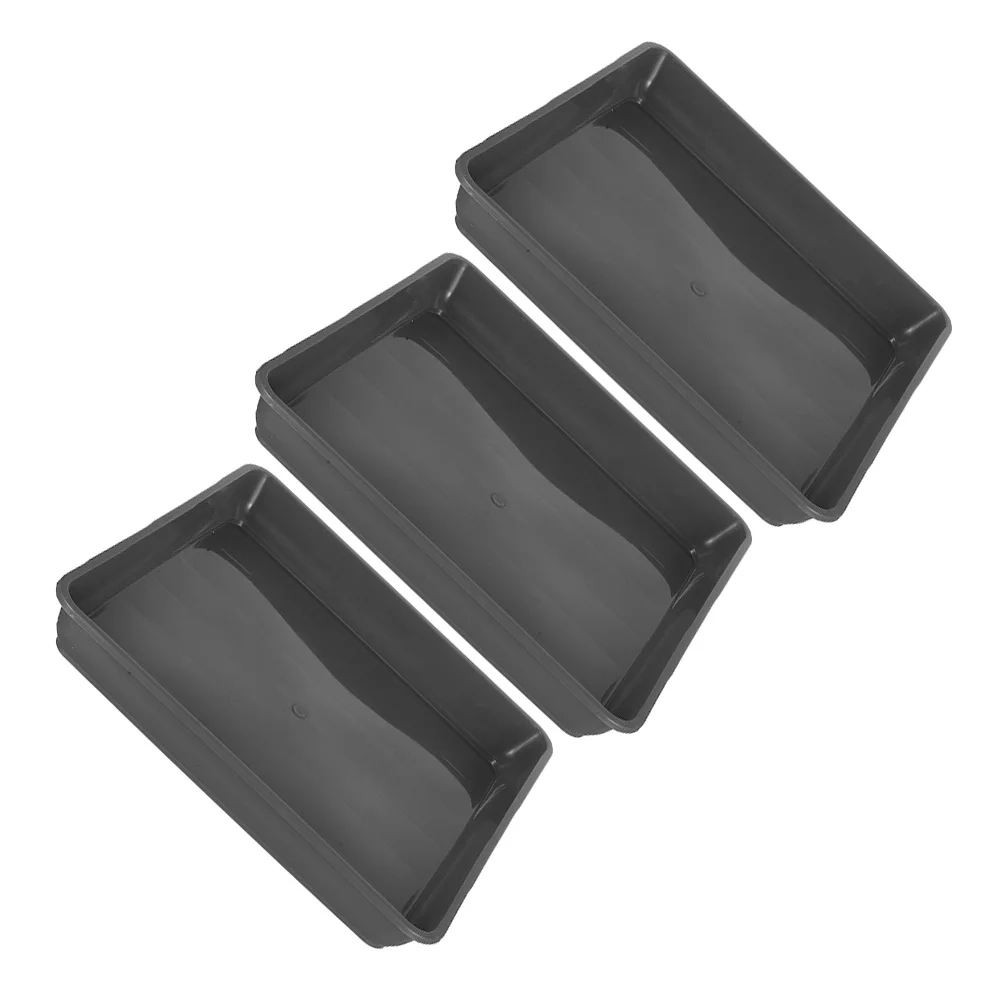 

3pcs Square Flower Pot Tray Thickened Plastic Plant Saucer Heavy Duty Water Catcher Drainage Tray For Succulents Bonsai Indoor