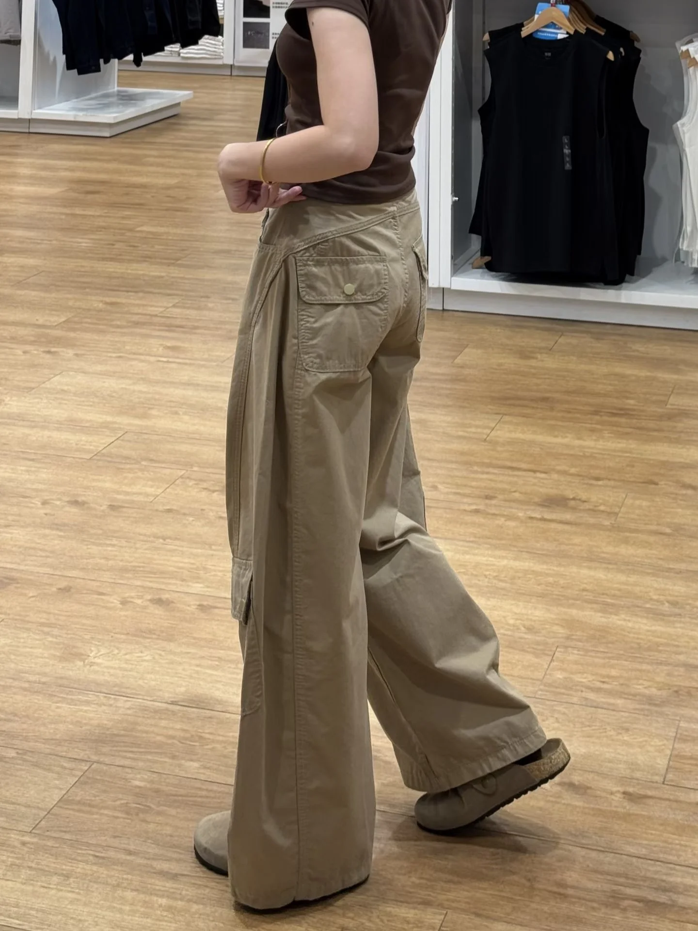 Grande taille rétro américain décontracté vêtements de travail jean femmes ample taille haute mince droite jambe large pantalon automne Faion grande taille