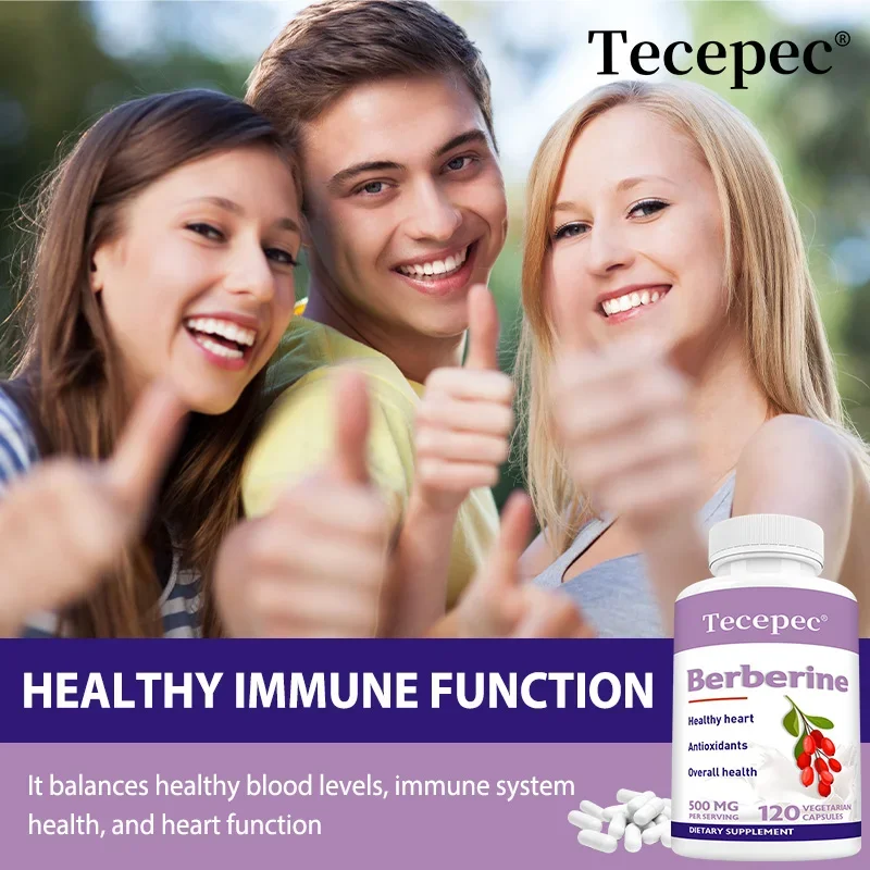 

Berberine Supplement Capsules-Supports Heart,Stomach,Digestive and Immune Health,Promotes Overall Health,Gluten-free,Non-GMO