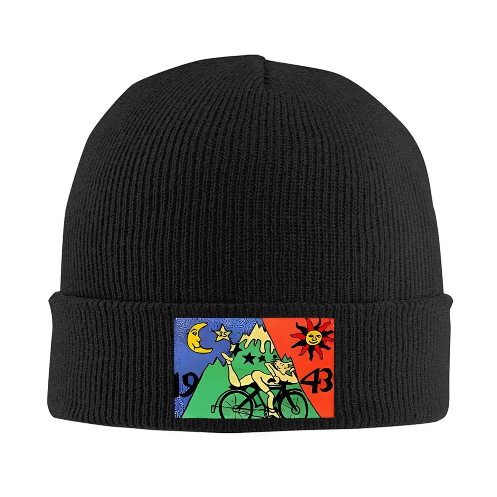 2026 Sun Moon Star Woman Bike Ride Scenic Men Women Unisex Knitted Hat Beanie Pullover Cap Winter Thermal Warm Christmas Outdoor
