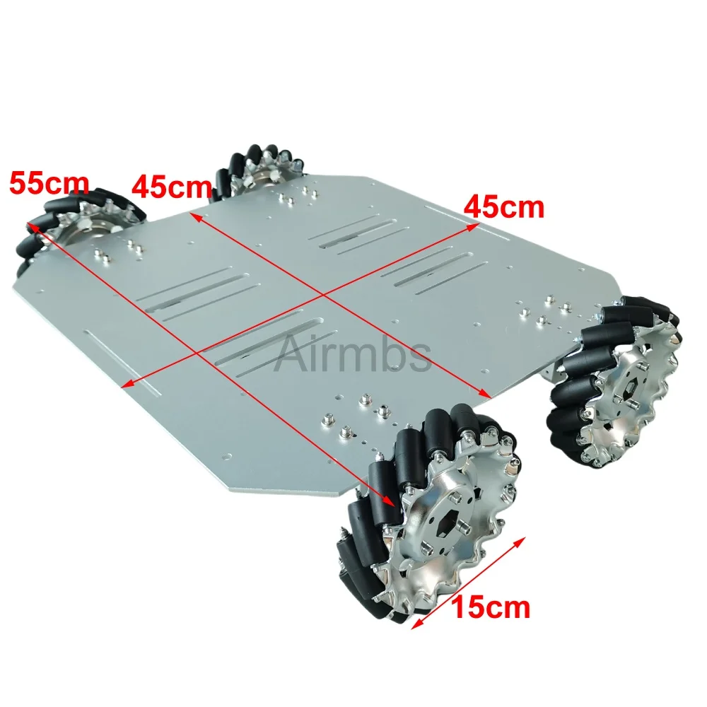 PS2 Control 80KG Load 4WD Mecanum Wheel Robot Car for Arduino Mega2560 with DC 24V Encoder Motor Speed Control ROS Platform