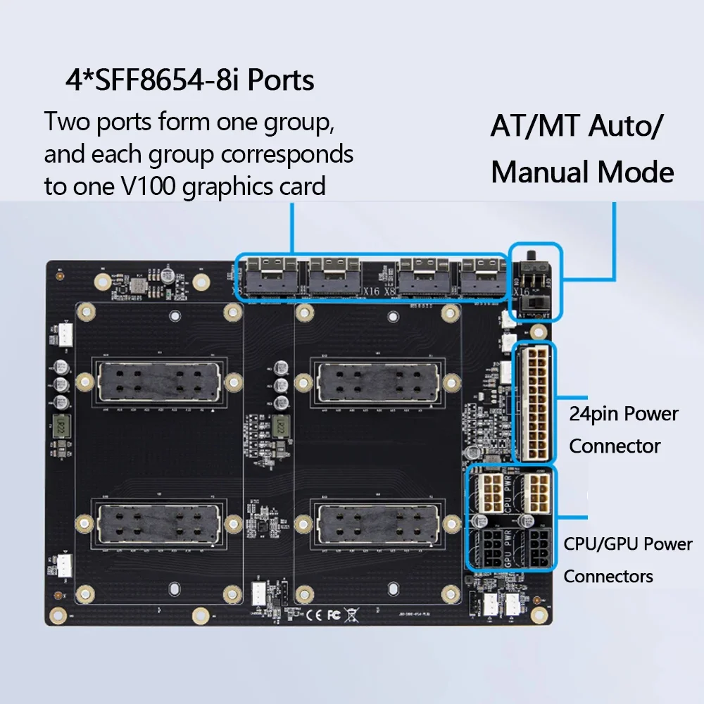 SXM2 NVLink Adapter for NVIDIA V100 300G Dual-Channel