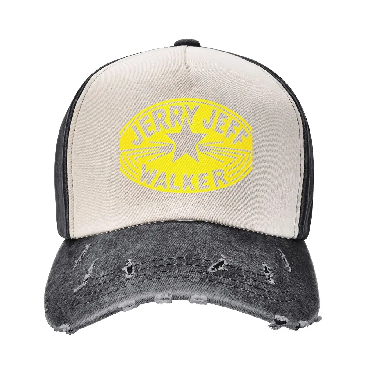 Jerry Jeff Walker vintage yellow logo Baseball Cap Designer Hat Luxury Brand Sunscreen Sports Cap Women's Beach Outlet Men's