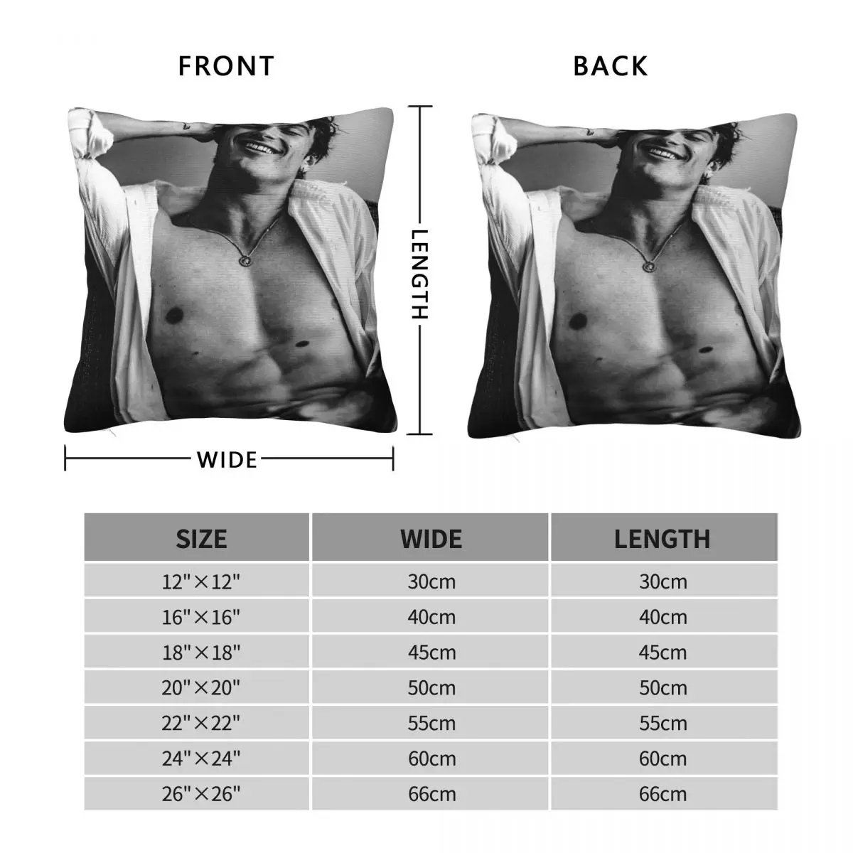 Jacob Elordi Model Square Pillowcase Polyester Linen Velvet Creative Zip Decorative Throw Pillow Case Car Cushion Cover