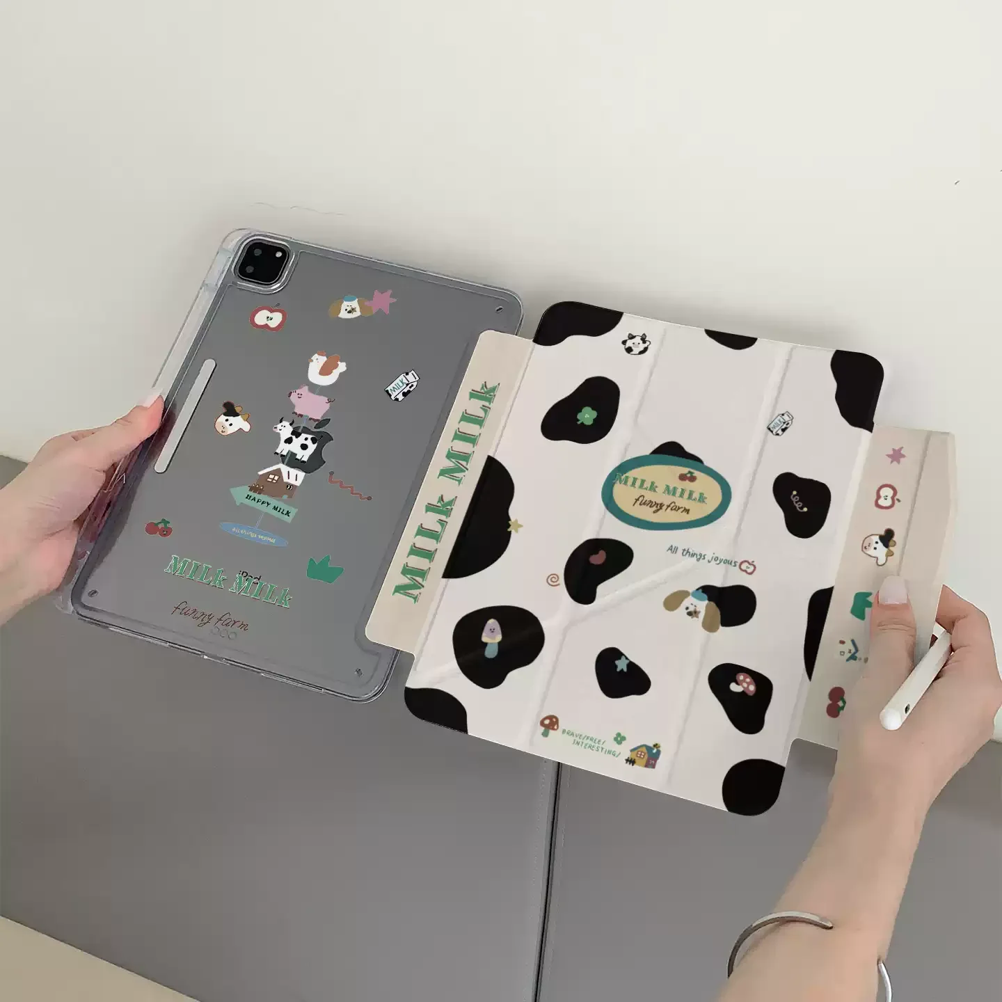 

Милый чехол с мультяшным принтом коровы для iPad Pro 11, 12.9, 13 (M2, M3, M4, M5), а также для iPad 8.3, 9.7, 10.2 (5/6/7/8/9/10/11-го поколений), Air 3, 4, 5, 6, 7, 8, 9, 10, 11.
