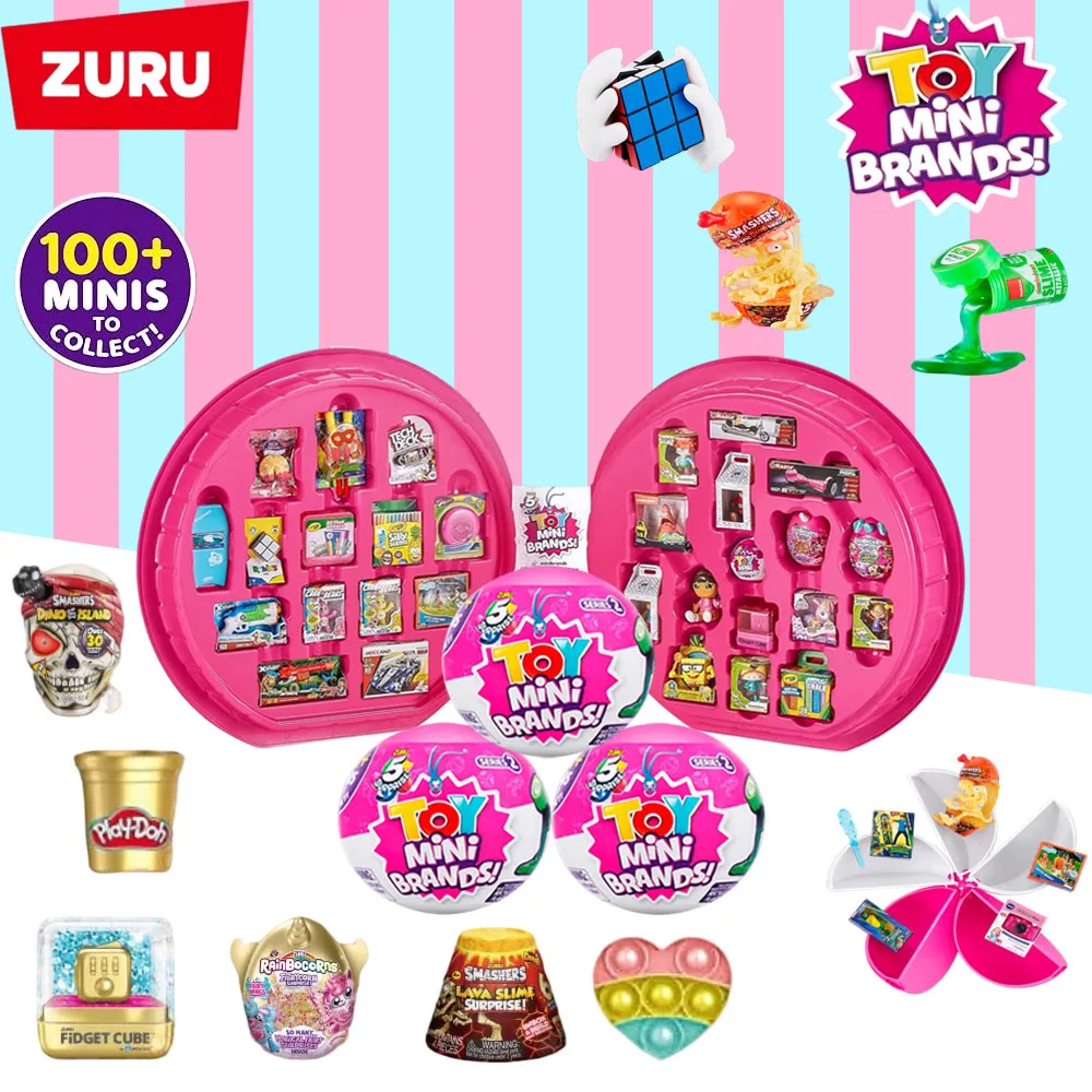 ZURU 5 Surprise Ball Mini Brands Escena de Supermercado en Miniatura, Figuras de Juguete en Cápsula, Colección, Regalos de Cumpleaños para Niños