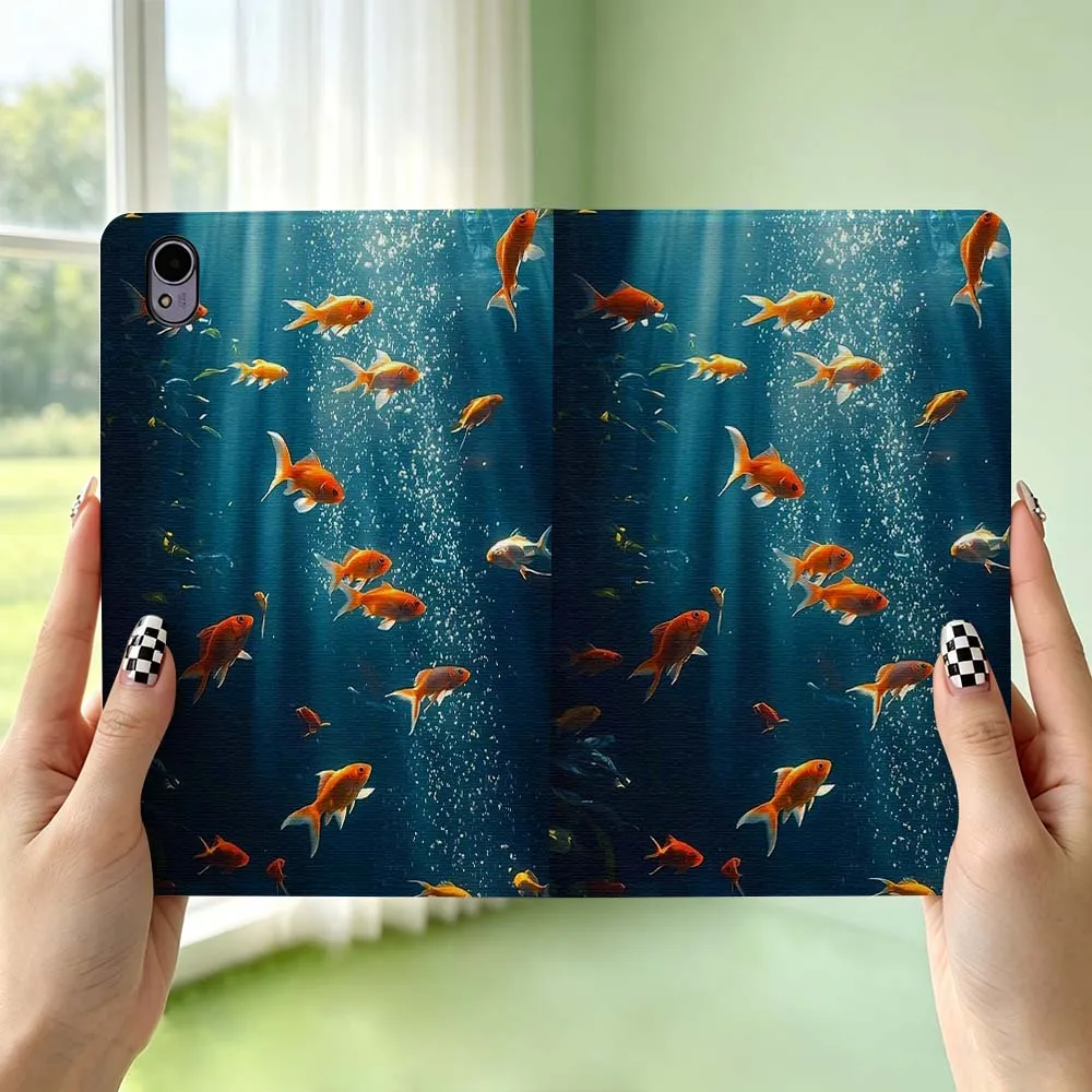 Beautiful Sea Pattern Pen Tray For Huawei MediaPad MatePad Honor Pro V6 9 V8 X9 X 10 13.3 12.3 11 11.5 Inch Tablet Case
